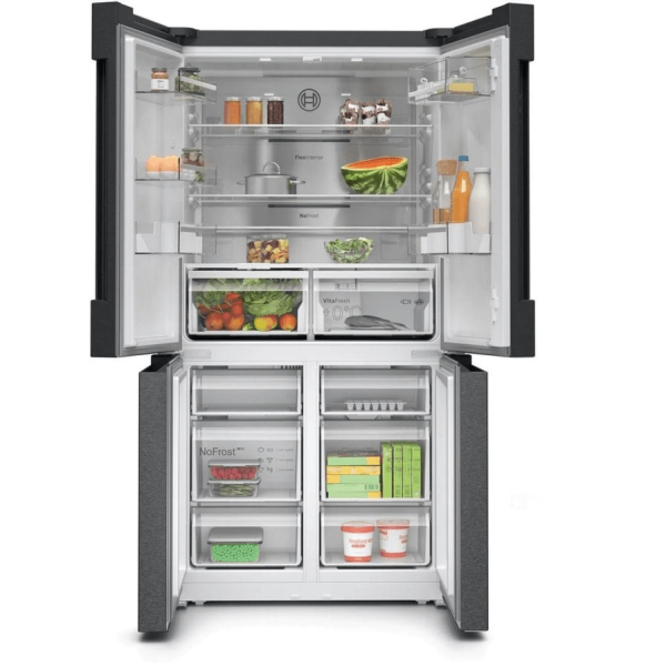Хладилник Side-by-Side Bosch KFN96AXEA , 605 l, E , No Frost , Черна неръждаема стомана