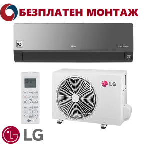 Инверторен Климатик LG - AC09BK.NSJ /AC09BK.UA3 Artcool Black UVnano™, 9 000 BTU, Клас А++/А+