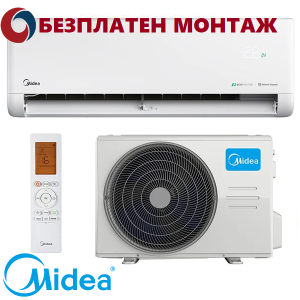 Инверторен климатик Midea Solunar AI EcoMaster EF-09RD1H/MX1-09RD1H, 9 000 BTU, Клас A++/A+